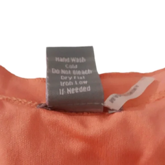 Womens sz Large Coral color Lined Net coverup swimsuit poolside Beachwear - Picture 4 of 6